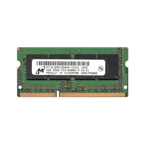 Micron MT16JSS51264HZ-1G1A1 4GB DDR3 SoDIMM 1066MT/s|Low-Power SODIMM