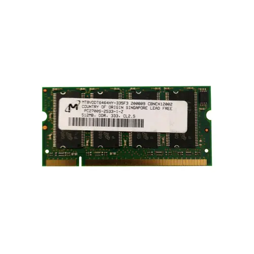 Micron MT8VDDT6464HY-335F3 512MB DDR SoDIMM 333MT/s | Reliable SODIMM