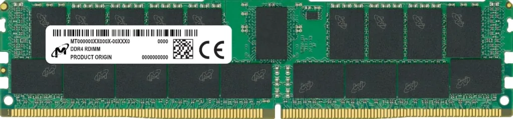 Micron MTA36ASF8G72PZ-3G2F1 64GB DDR4 RDIMM 3200MT/s | High Capacity