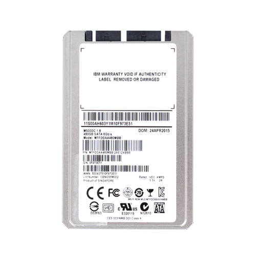 Micron MTFDDAA480MBB-2AE1ZABBB 480GB M500DC SATA 6Gb/s 1.8" 5mm Enterprise Solid State Drive
