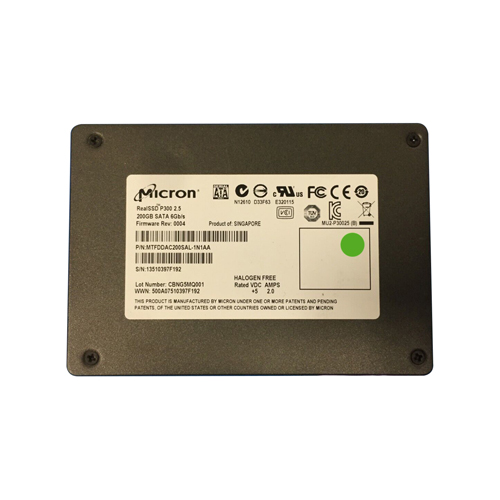 Micron MTFDDAC200SAL-1N1AA 200GB RealSSD P300 SATA 6Gb/s 2.5" 9.5mm Enterprise Solid State Drive