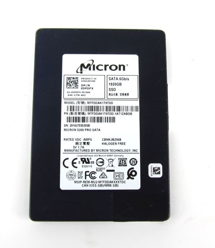 Micron MTFDDAK1T9TDD-1AT1ZABDB 1.92TB 5200 PRO SATA 2.5 inch Read-Intensive Solid State Drive