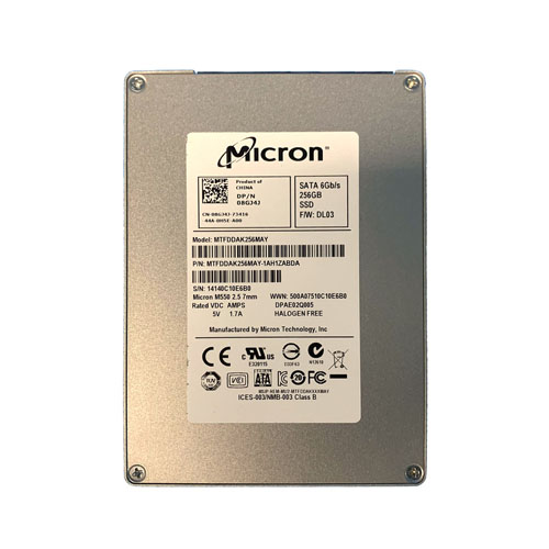 Micron MTFDDAK256MAY-1AH1ZABDA 256GB M550 SATA 6Gb/s 2.5" 7mm Client Solid State Drive
