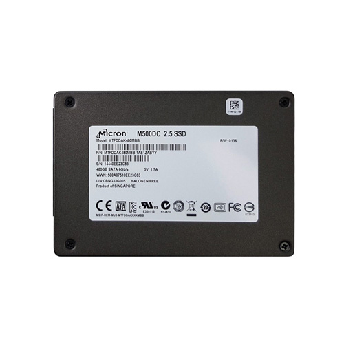 Micron MTFDDAK480MBB-1AE1ZABYY 480GB M500DC SATA 6Gb/s 2.5" 7mm Enterprise Solid State Drive