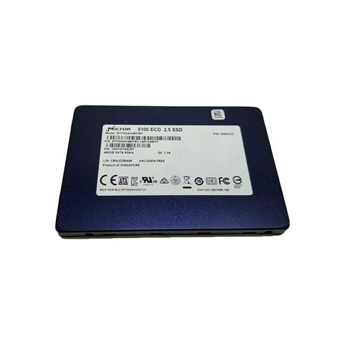 Micron MTFDDAK480TBY-1AR1ZABYY 480GB 5100 ECO SATA 6Gb/s 2.5" 7mm Enterprise Solid State Drive