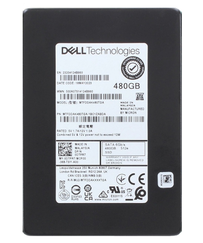 Micron MTFDDAK480TGA-1BC1ZABDA 480GB 5400 PRO SATA III 2.5" 7mm Enterprise Solid State Drive