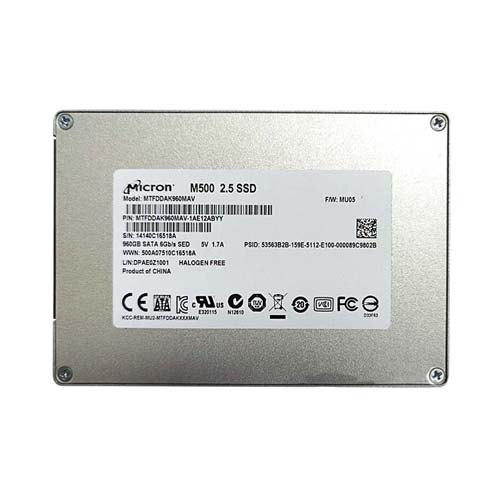 Micron MTFDDAK960MAV 960GB M500 SATA 6Gb/s 2.5" 7mm Client Solid State Drive