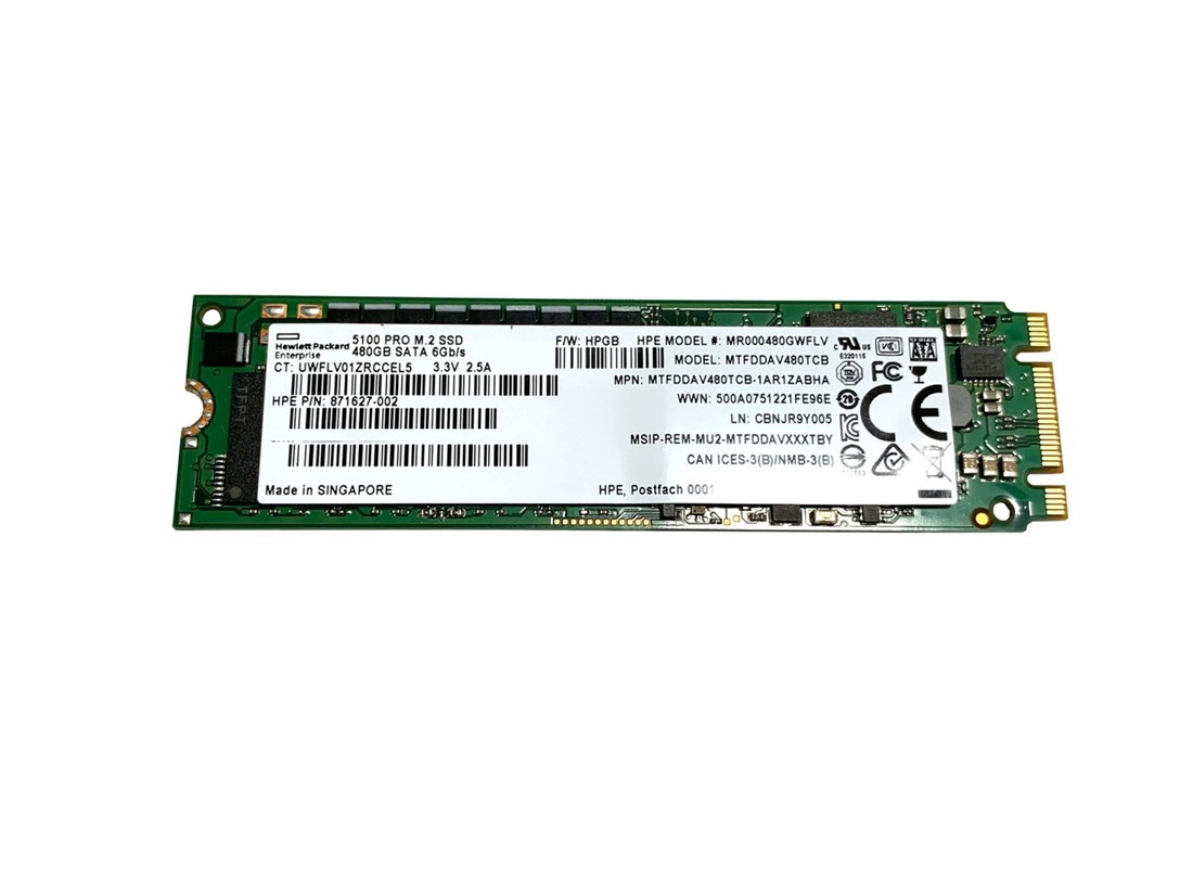 Micron MTFDDAV480TCB-1AR1ZABHA 480GB 5100 PRO SATA M.2 2280 Read-Intensive Solid State Drive