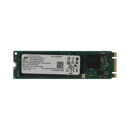 Micron MTFDDAV960TDS-1AW1ZABYY 960GB 5300 PRO SATA III M.2 2280 Enterprise Solid State Drive
