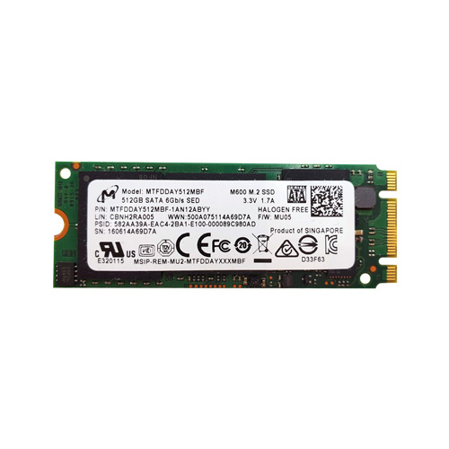 Micron MTFDDAY512MBF-1AN12ABYY 512GB M600 SATA 6Gb/s M.2 2260 Client Solid State Drive