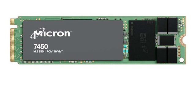 Micron MTFDKBA400TFS-1BC1ZABYYR 400GB 7450 MAX PCIe Gen4 NVMe M.2 2280 Enterprise Solid State Drive