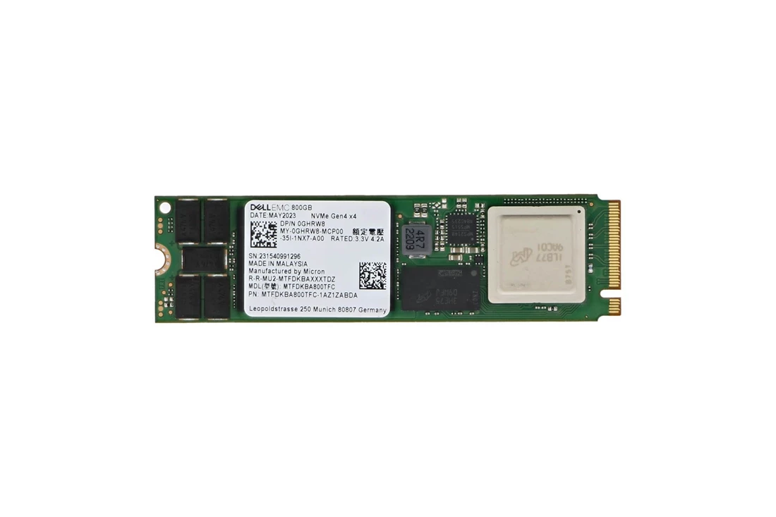 Micron MTFDKBA800TFC-1AZ1ZABDA 800GB 7450 MAX PCIe Gen4 NVMe M.2 2280 Mixed Use Solid State Drive