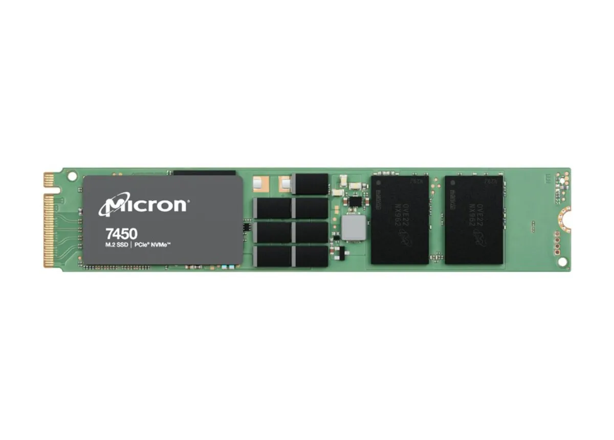 Micron MTFDKBG3T8TFR-1BC15ABYY 3.84TB 7450 PRO PCIe Gen4 NVMe M.2 22110 Read-Intensive Solid State Drive