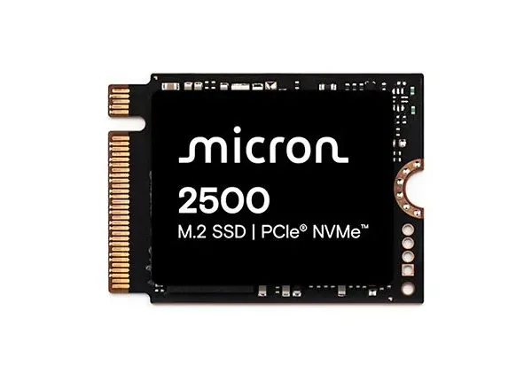 Micron MTFDKBK1T0QGN-1BN1AABYYT 1TB 2500 PCIe Gen4 NVMe M.2 2230 Client Solid State Drive