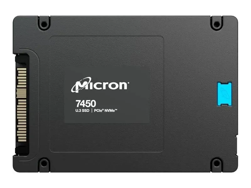 Micron MTFDKCB3T8TFR-1BC1ZABYY 3840GB 7450 PRO PCIe Gen4 NVMe U.3 7mm Enterprise Solid State Drive