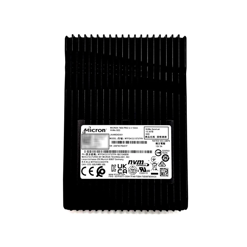 Micron MTFDKCC15T3TFR-1BC15ABDB 15.36TB 7450 PRO PCIe Gen4 NVMe U.3 15mm Read-Intensive Solid State Drive