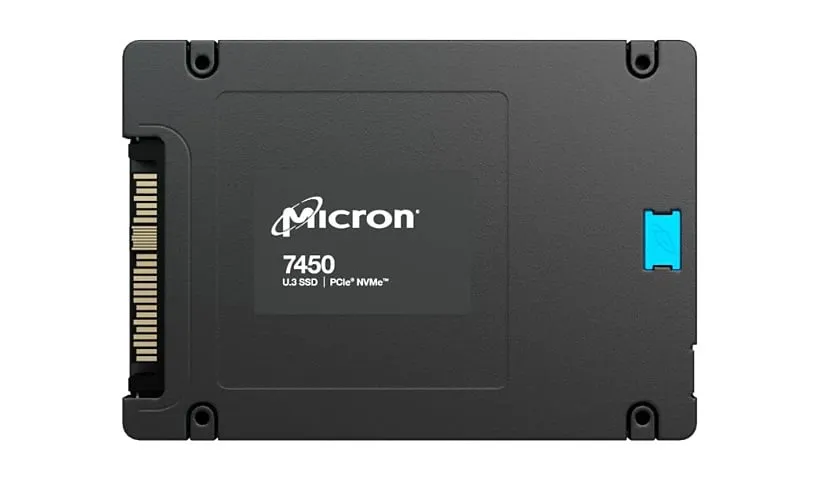 Micron MTFDKCC3T8TFR-1BC1ZABYY 3840GB 7450 PRO PCIe Gen4 NVMe U.3 7mm Enterprise Solid State Drive