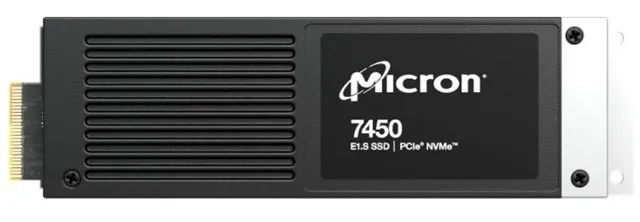 Micron MTFDKCE1T9TFR-1BC15ABYYR 1920GB 7450 PRO PCIe Gen4 NVMe E1.S 15mm Enterprise Solid State Drive