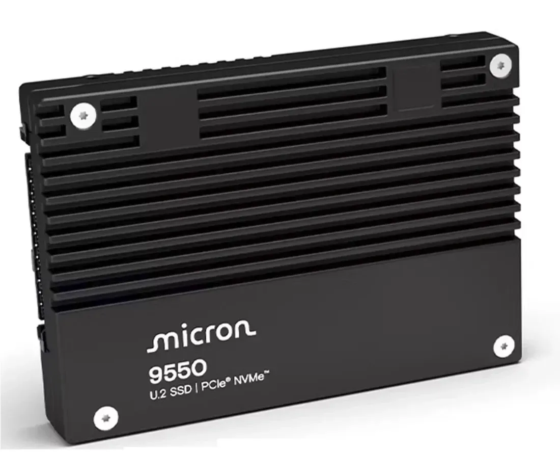 Micron MTFDLAL7T6THA-1BK1DABYYR 7680GB 9550 PRO PCIe Gen5 NVMe U.2 Enterprise Solid State Drive