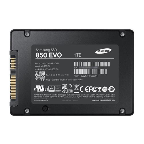 Samsung MZ-75E1T0B/AM 1 TB 850 EVO SATA 6Gb/s 2.5 inch Client / Consumer Solid State Drive