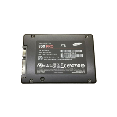 Samsung MZ-7KE2T0 2 TB 850 PRO SATA 6.0 Gbps 2.5" Client / Consumer Solid State Drive