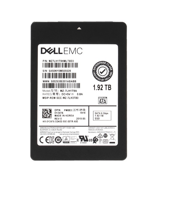 Samsung MZ-7LH1T9A 1.92 TB PM883 SATA 6Gb/s 2.5 inch Read Intensive Solid State Drive