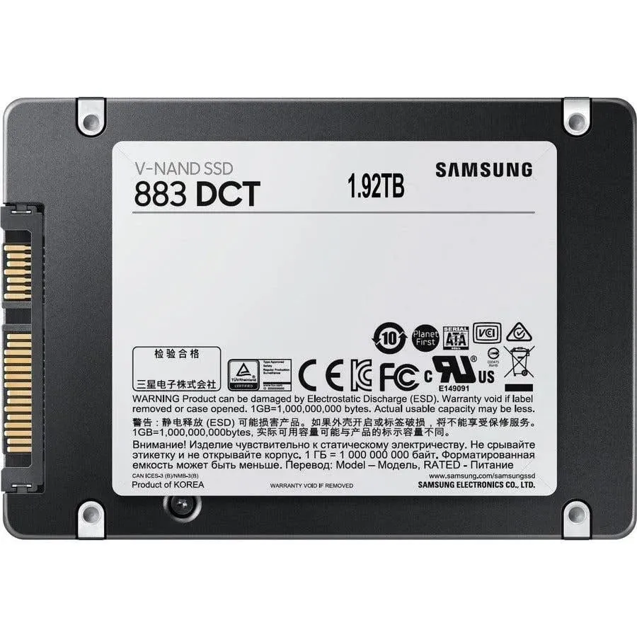 Samsung MZ-7LH1T9NE 1.92 TB 883 DCT SATA 6.0 Gbps 2.5" Read Intensive Solid State Drive