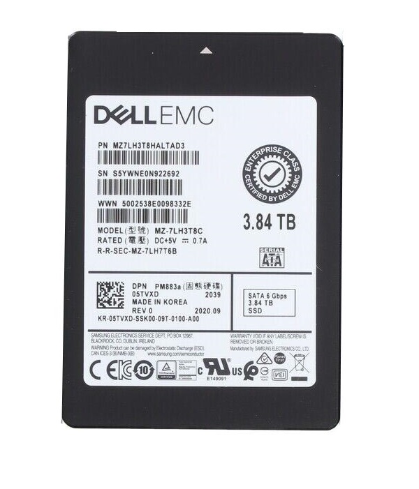 Samsung MZ-7LH3T8C 3.84 TB PM883 SATA 6.0 Gbps 2.5" Read Intensive Solid State Drive