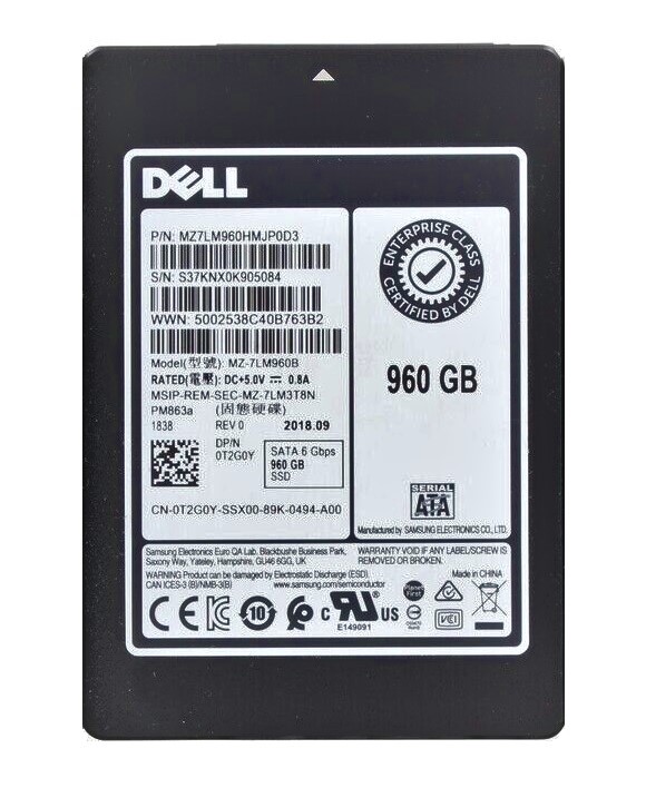 Samsung MZ-7LM960B 960 GB PM863 SATA 6Gb/s 2.5 inch Read Intensive Solid State Drive
