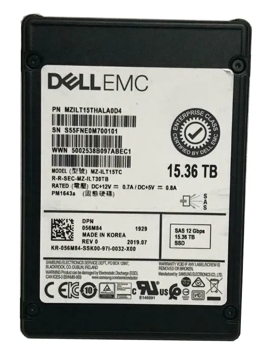Samsung MZ-ILT15TC 15.36 TB PM1643a SAS 12Gb/s 2.5 inch Enterprise / Data Center Read Intensive Solid State Drive