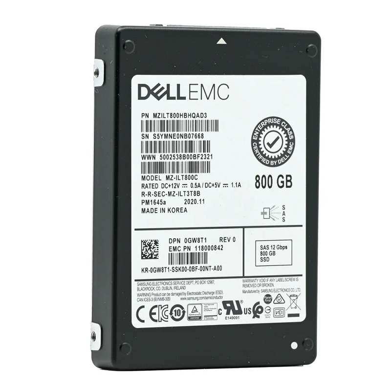Samsung MZ-ILT800C 800 GB PM1645A SAS 12Gb/s 2.5 inch Mixed Use Solid State Drive