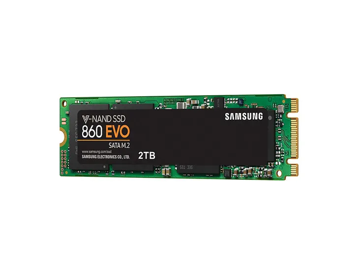 Samsung MZ-N6E2T0 2TB 860 EVO SATA M.2 2280 Client Solid State Drive