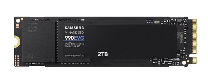 Samsung MZ-V9E2T0 2 TB 990 EVO PCIe Gen4 x4 / Gen5 x2 M.2 2280 Client Solid State Drive
