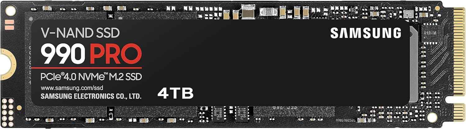 Samsung MZ-V9P4T0B/AM 4 TB 990 PRO PCIe Gen4 x4 M.2 (2280) Client / Consumer Solid State Drive