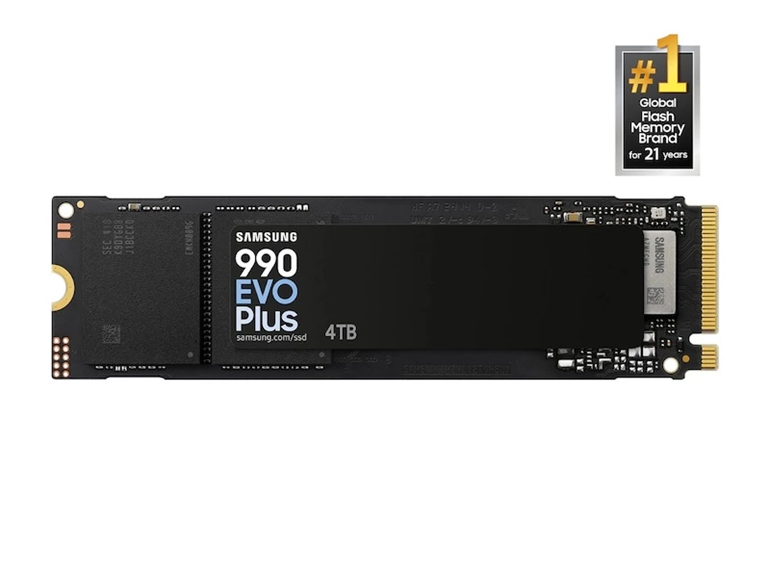 Samsung MZ-V9S4T0 4 TB 990 EVO Plus PCIe 4.0 x4 / PCIe 5.0 x2 M.2 2280 Client / Consumer Solid State Drive
