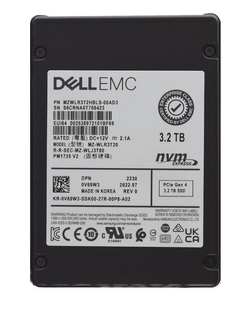 Samsung MZ-WLR3T20 3.2 TB PM1735 PCIe Gen4 x8 2.5 inch Mixed Use Solid State Drive