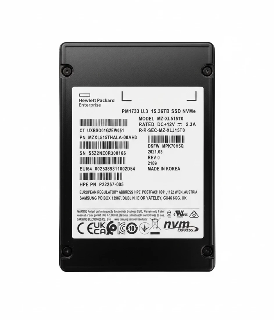 Samsung MZ-XL515T0 15.36TB PM1733 NVMe PCIe Gen4 x8 AIC Enterprise Solid State Drive