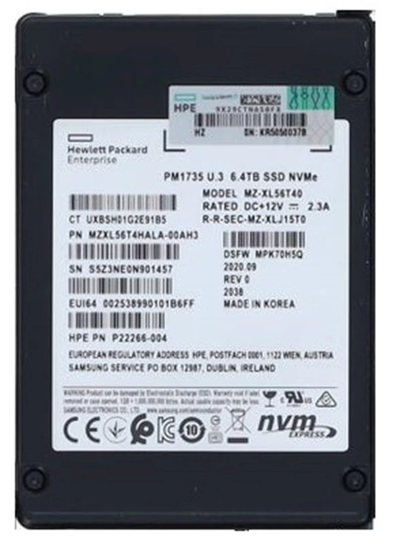 Samsung MZ-XL56T40 6.4 TB PM1735 PCIe Gen4 x8 HHHL Mixed Use Solid State Drive