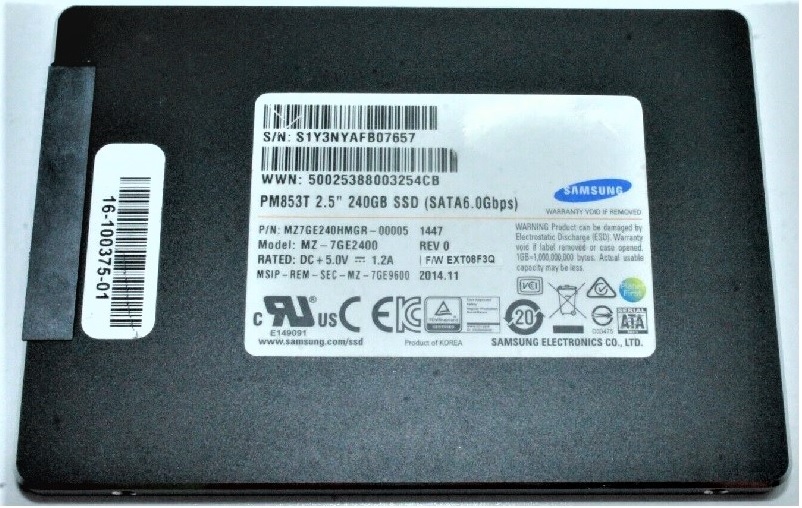 Samsung MZ7GE240HMGR 240 GB PM853T SATA 6Gb/s 2.5 inch Read Intensive Solid State Drive
