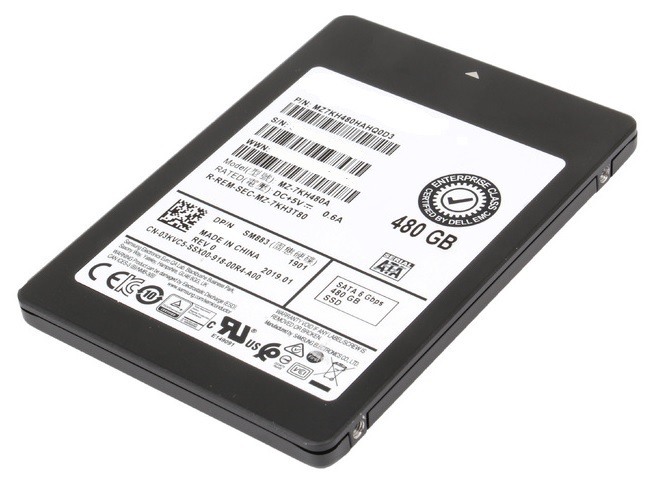 Samsung MZ7KH480HAHQ0D3 480 GB SM883 SATA 6.0 Gbps 2.5 inch Mixed Use Solid State Drive