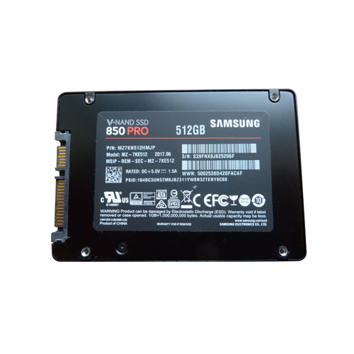 Samsung MZ7KN512HMJP 512GB 850 PRO SATA 2.5 inch Client Solid State Drive