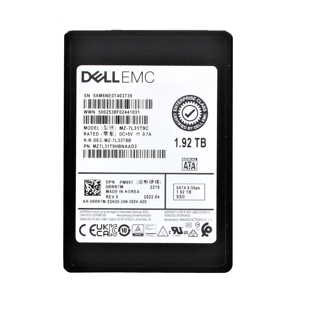 Samsung MZ7L31T9HBNAAD3 1.92 TB PM897 SATA 6Gb/s 2.5 inch Mixed Use Solid State Drive