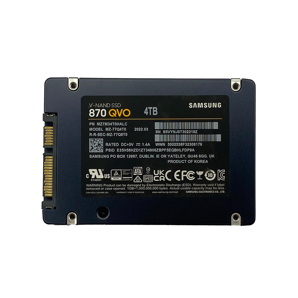 Samsung MZ7M34T0HALC 4 TB 870 QVO SATA 6Gb/s 2.5 inch Client Solid State Drive