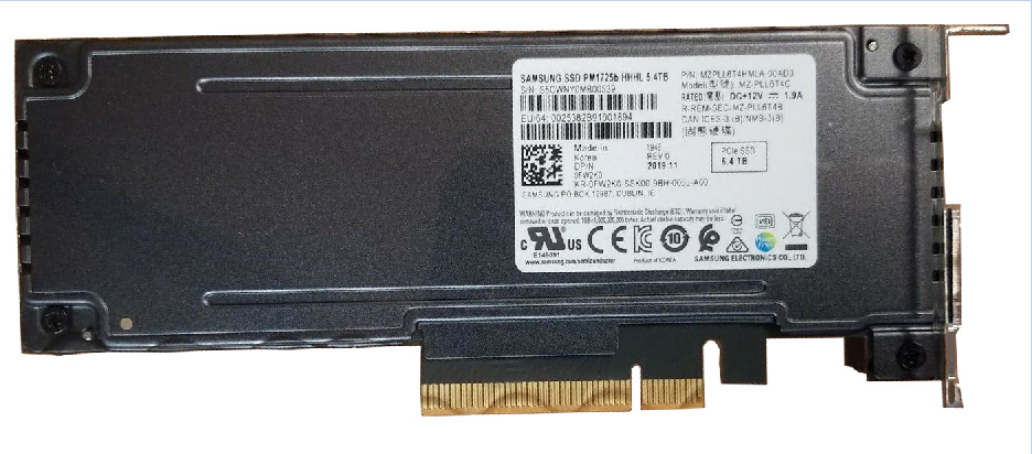 Samsung MZPLL6T4HMLA-000D3 6.4TB PM1725b Series PCIe Gen 3.0 x8, NVMe HHHL (AIC) Enterprise Data Center / Write Intensive Solid State Drive