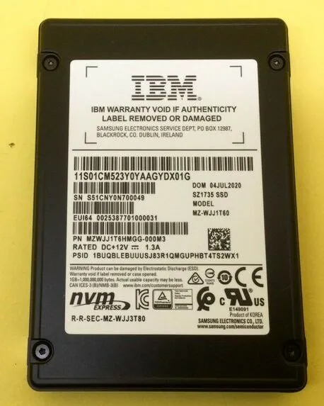 Samsung MZWJJ1T6HMGG-000M3 1.6 TB SZ1735 PCIe Gen4 x4 2.5" Ultra-Low Latency / High Endurance Solid State Drive