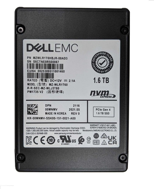 Samsung MZWLR1T6HBJR-00AD3 1.6 TB PM1735 PCIe Gen4 x4 2.5 inch Mixed Use Solid State Drive