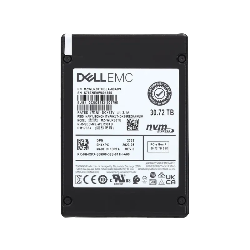 Samsung MZWLR30THBLA-00AD9 30.72 TB PM1733a PCIe Gen4 x4 2.5 inch Read Intensive Solid State Drive
