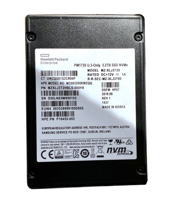 Samsung MZXLJ3T2HBLS-000H8 3.2 TB PM1735 NVMe PCIe Gen4 x4 2.5 inch Mixed Use Solid State Drive