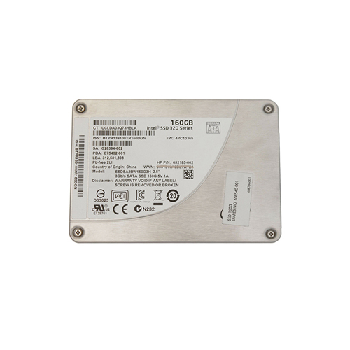 Intel SSDSA2BW160G3H 160 GB 320 Series (Postville Refresh) SATA 3Gb/s 2.5 inch 7mm Enterprise/Value Solid State Drive