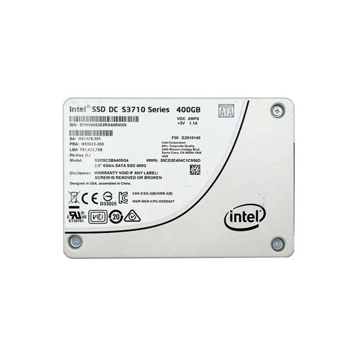Intel SSDSC2BA400G4 400 GB DC S3710 SATA 6Gb/s 2.5 inch 7mm Enterprise/Write-Intensive Solid State Drive